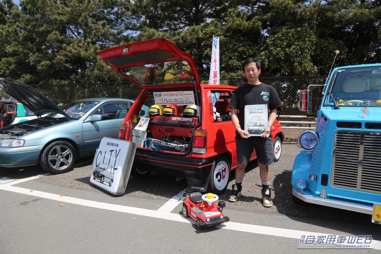 |現場へ、初代シティで急行!? 激レア旧車を仕事で使い倒す、でもエンスー趣味も満喫中(笑)。マニアの理想、ここで発見!【高速有鉛フェスティバル2026】