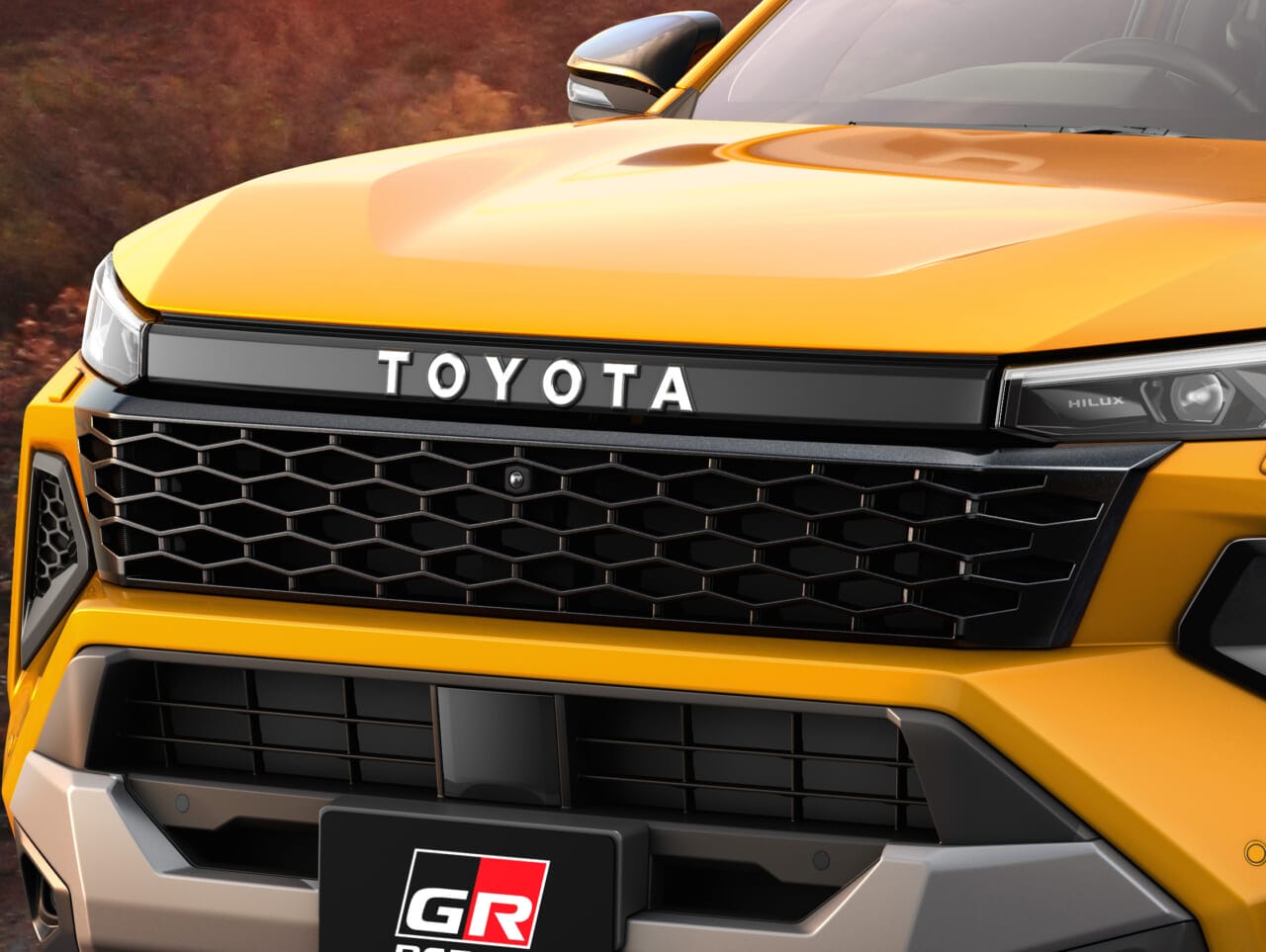 GRフロントグリル トヨタ 2026年 新型ハイラックス GR PARTS装着車両|見た目も、走りも、頑張りたい。新型ハイラックス「GRスタイル」解禁