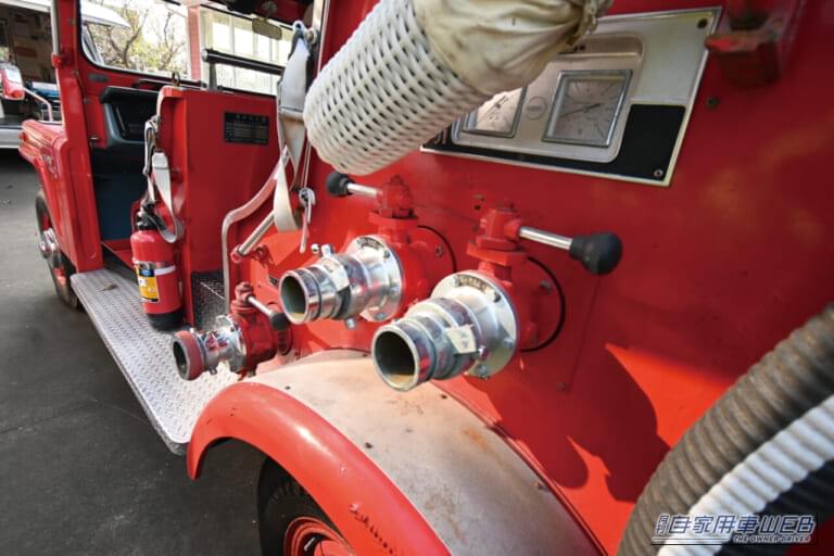 J-FH61型ファイヤーパトロール消防ポンプ自動車(1979年)細部6|火のある所にいち早く参上! 昭和を支えた真紅の名車!【シリーズ:はたらくクルマ】