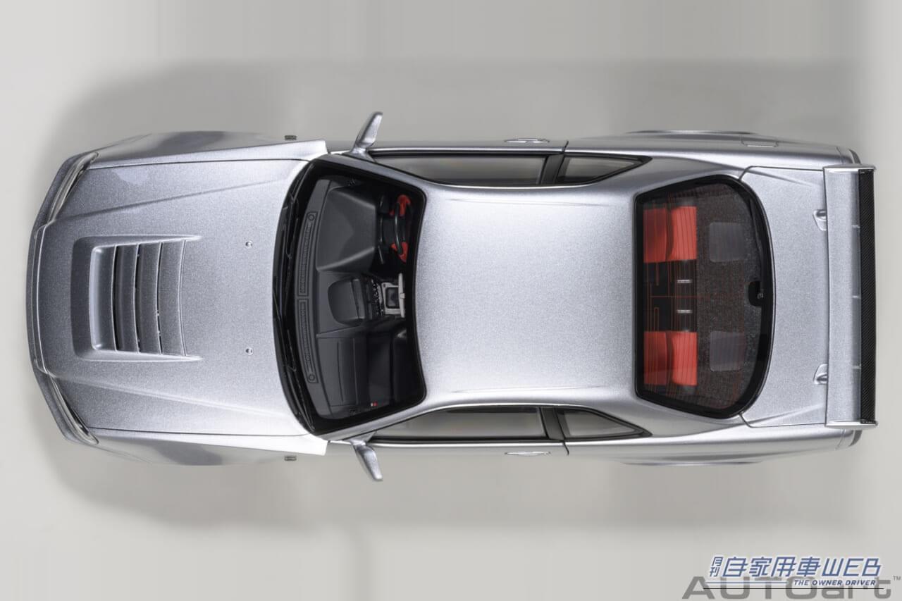 |「ウソだろ…実車かと思った」R34 GT-Rの超リアルな1/18モデルカー。シルバーのボディカラーが美しい! オートアート製「NISMO Z-tune」