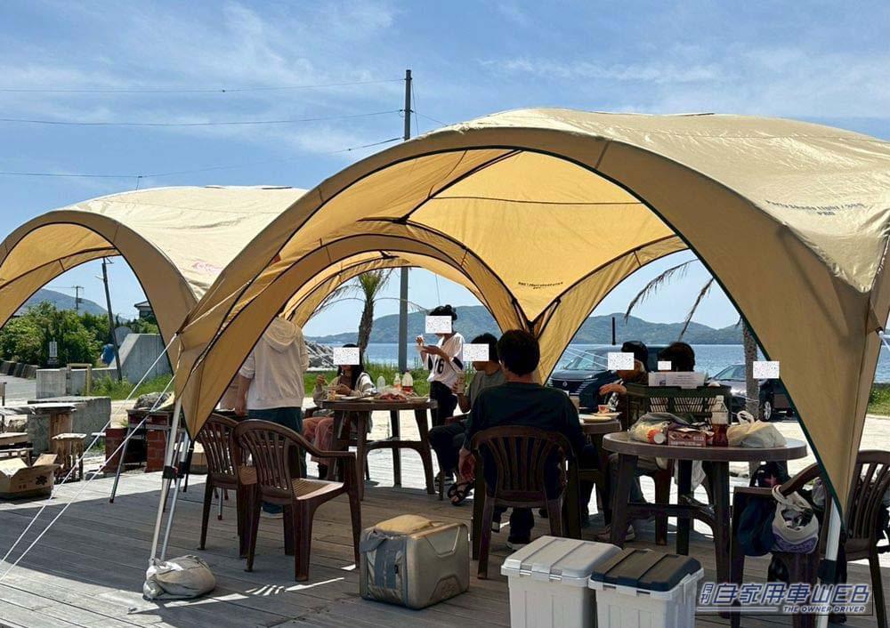 RVパーク×しお活HARBOR|【車中泊旅行におススメ! RVパーク最新情報】「瀬戸内海の美しい島々を眼前に望む、贅沢な完全貸し切りのバレルサウナで特別な時間を味わえる」 《山口県熊毛郡/RVパーク×しお活HARBOR》