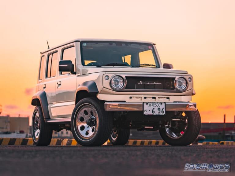 写真はオートルビーズコンプリートカー。｜ジムニーが”あの名車ナナマル顔”に変わる！ オートルビーズの新作バンパー、スチール9万円台から