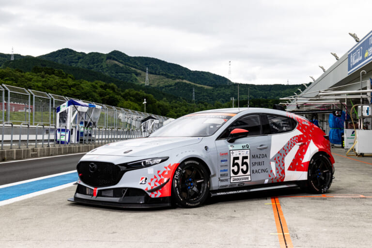 スーパー耐久 ST-Qクラス 55号車 MAZDA SPIRIT RACING 3 Future concept（写真提供マツダ）｜【富士24時間レース2026】マツダが見せたCO₂を回収するレーシングカーの進化版