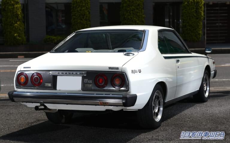 日産 スカイライン ハードトップ 2000ターボGT-E・Xタイプ リアビュー|「おじさんのクルマというイメージ…」挑戦的なデザインも当時はウケが良くなかった…50年前の日産車。しかし今、評価が高まり中古価格が急騰中!