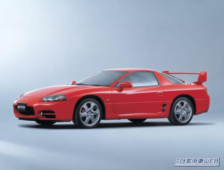 1998年式 三菱自動車 GTO 車両全体｜「コーナリングは苦手…」直線番長と揶揄された、35年前の三菱自動車のハイパフォーマンスカー。特徴的なボンネットの膨らみは、実は苦肉の策だった…。