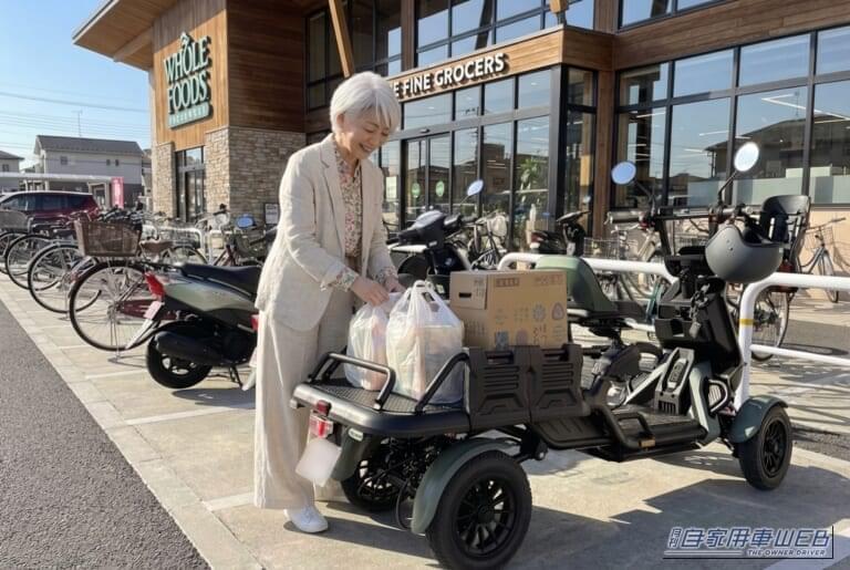 自転車以上の積載量で買い物も便利に。|“免許返納後の移動問題”これで解決!? 「免許なし」「車検なし」「新車54万円」で荷物も運べる! “クルマを手放した親世代”に教えたい4輪EV「ブレイズ イーカーゴ」福井で体験試乗会