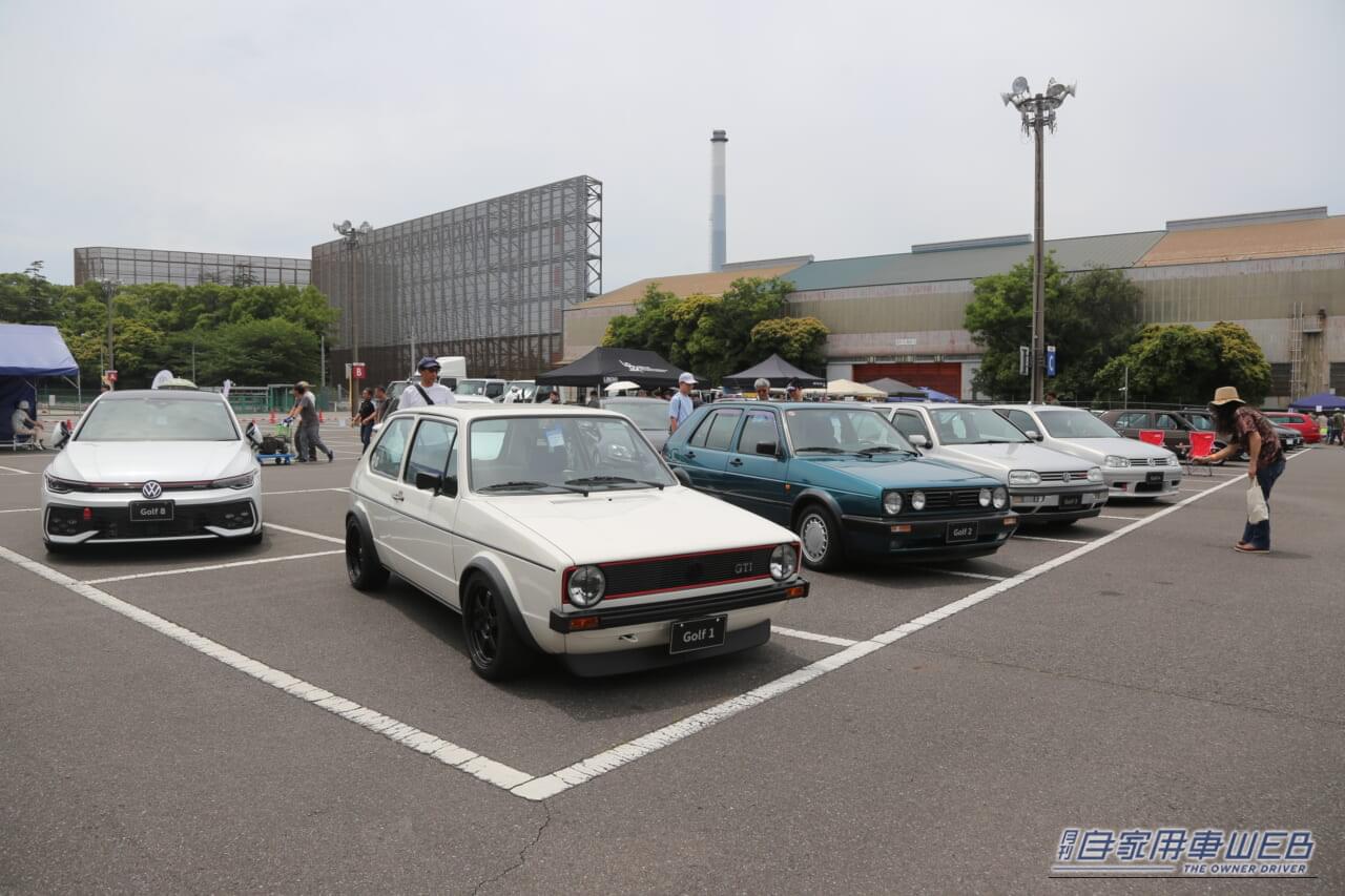 ストリートVWsジャンボリー会場 ゴルフⅠ ポロ 水冷VW ゴルフⅧ｜空冷VWの祭典「ストリートVWsジャンボリー」会場で見つけた注目車たち。タイプ1、タイプ2、カルマンギア…。それぞれのスタイルで魅せる奥深き世界