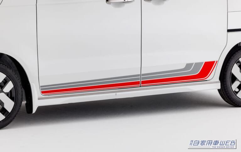 ホンダN-BOX　ホンダアクセス用品装着車｜完成度スゴすぎ！ 新型N-BOXカスタムをさらに精悍に仕立てる「赤いアクセントの純正スポーツパーツ」