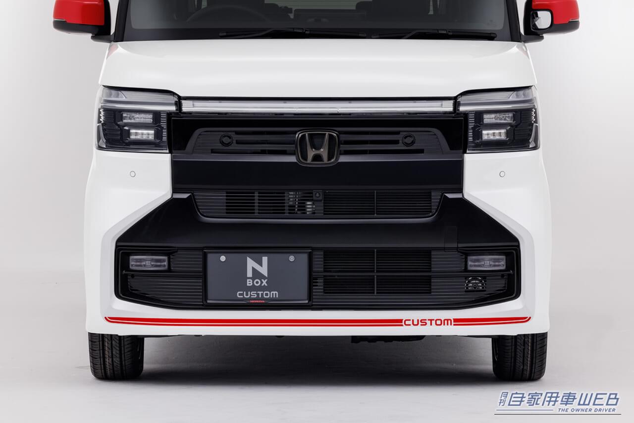 ホンダN-BOX　ホンダアクセス用品装着車｜完成度スゴすぎ！ 新型N-BOXカスタムをさらに精悍に仕立てる「赤いアクセントの純正スポーツパーツ」