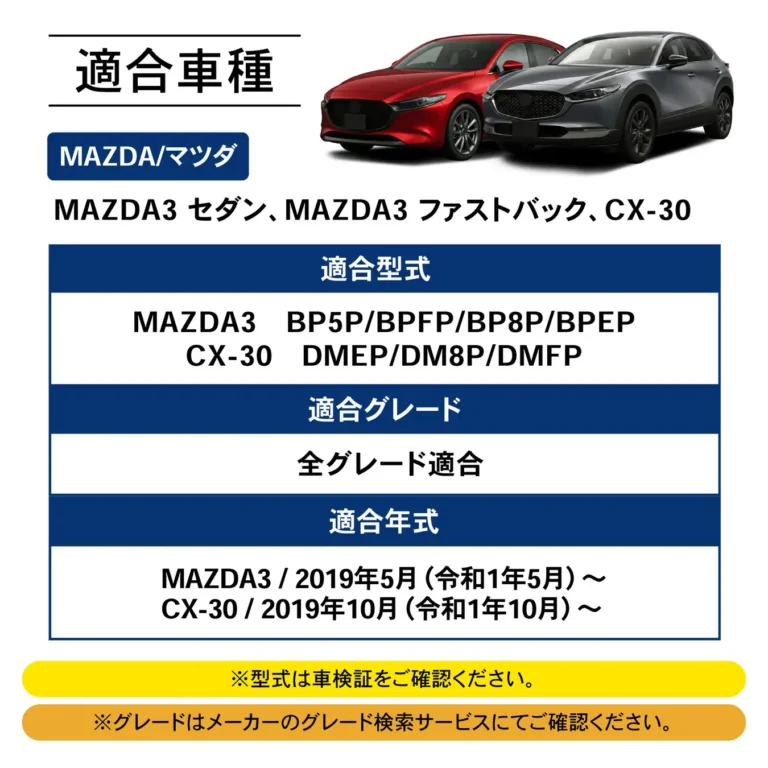 クラフトワークスのアイドリングストップキャンセラーの適合車種。マツダ MAZDA3 セダン・MAZDA3ファストバック・CX-30｜「マジでイライラするわ…」アイドリングストップ機能を常時OFFできる！純正スイッチのように取付可能な［アイドリングストップキャンセラー］を紹介！