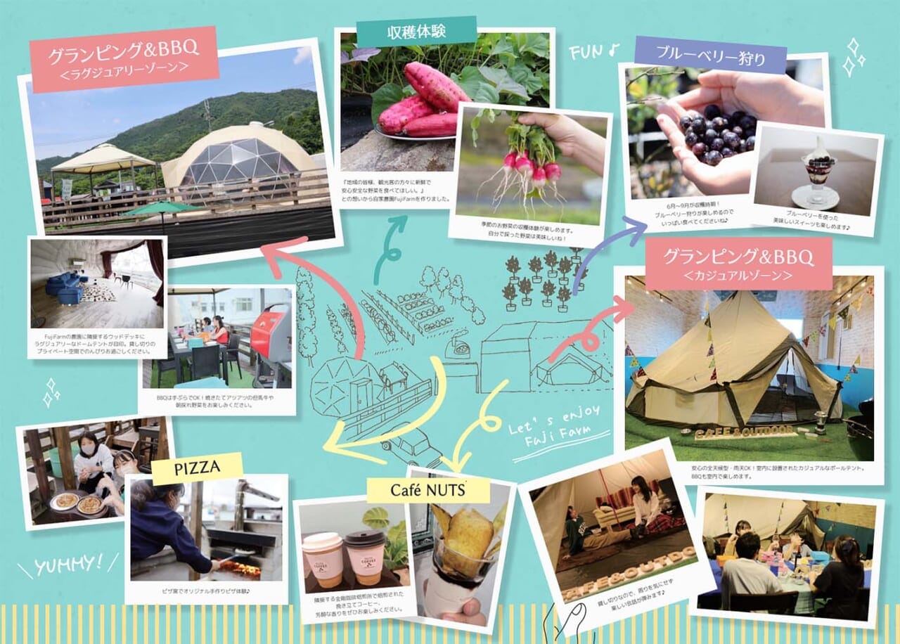 RVパーク FujiFarm TAJIMA Base Field｜【車中泊旅行におススメ！ RVパーク最新情報】「天空の城」竹田城跡まで車で約15分、但馬・竹田城観光の拠点に最適なRVパーク『兵庫県朝来市／RVパーク FujiFarm TAJIMA Base Field』