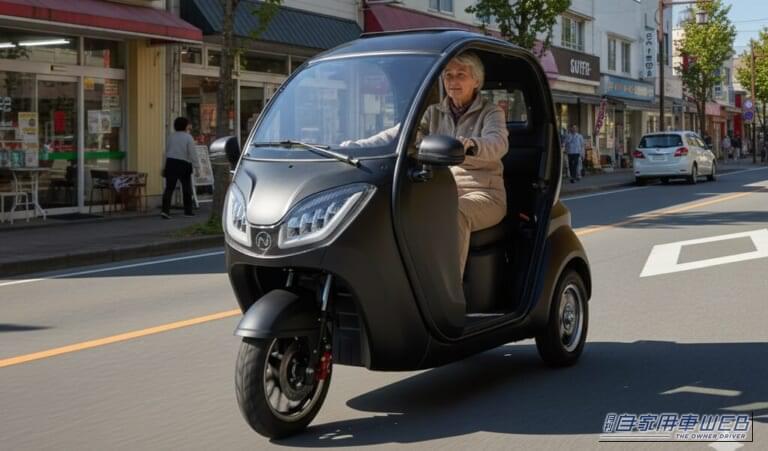 “軽を買うほどじゃない”人に！「新車97.9万円」「100km約150円」「車検不要」「3人乗り」の都市型3輪EV「e-NEO」東京・名古屋で体験試乗会