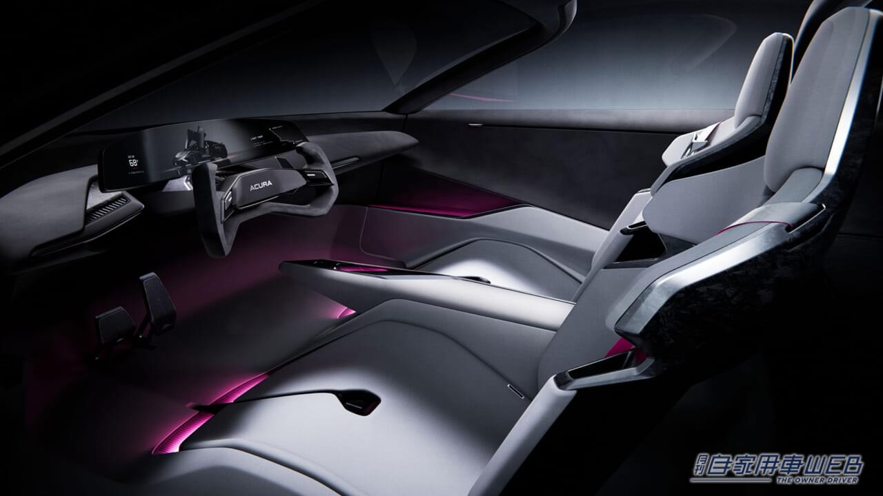 Acura NEXERA Vision(アキュラ・ネクセラ・ビジョン)のコックピット|ホンダ、アキュラの次世代デザインを示す「Acura NEXERA Vision」を世界初公開【数年内登場の次期RDXから順次採用へ】