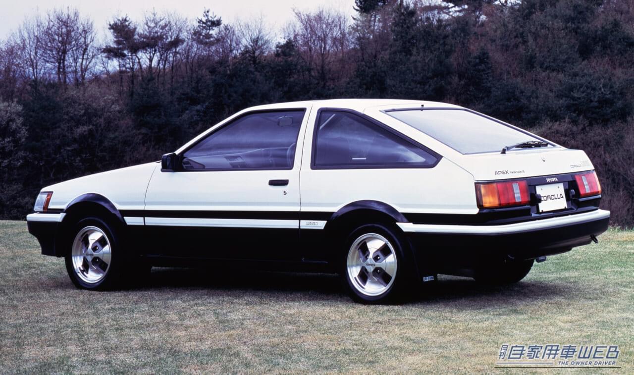 カローラ3ドアレビン1600GT APEX(1983年式)|「すでに50年以上前から伝説が始まっていた!」ハチロクより遥か以前に登場した“走る稲妻”は、名機2T-Gとともに伝説となった。【TE27・カローラレビン/トレノ】