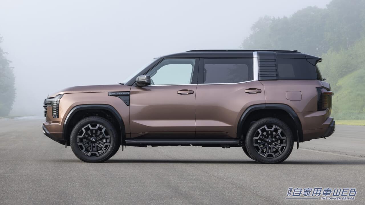 2026年9月に発表された、三菱自動車の新型パジェロの助手席側側面の写真|新型「パジェロ」世界初披露!クリーンディーゼル☓新開発8速AT搭載、走る・曲がる・止まるを極めた新世代クロカンとして登場