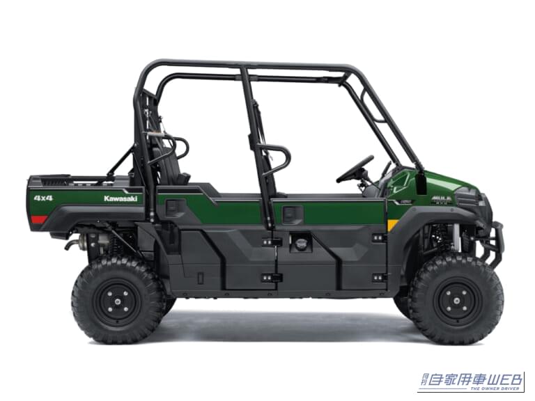 MULE PRO-FXT 820｜3～6人乗り対応、812cc・3気筒で907kg牽引！ カワサキの“働くオフロード四輪”「MULE PRO-FXT 820」11月発売、価格は278万3000円