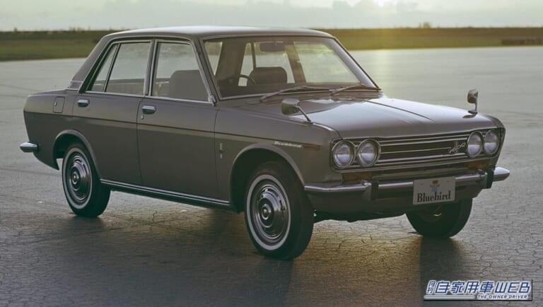ダットサン・ブルーバード 4ドアセダン（510型）｜「国産車のデザインを根底から変えた…」時代を先取ったスーパーソニックラインが印象的な60年前の日産車。海外でも評価が高かった大ヒットモデル［ダットサン・ブルーバード（510型）］