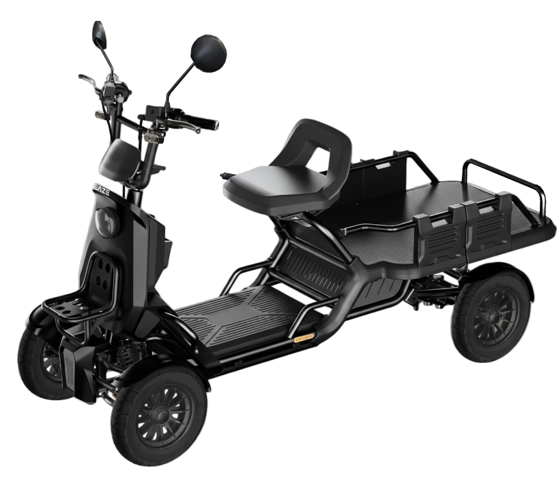 ブラック|56万9800円の“走る軽トラ”が楽天市場に登場! 免許・車検不要で30kg積載、四輪特定小型原付「ブレイズ イーカーゴ」