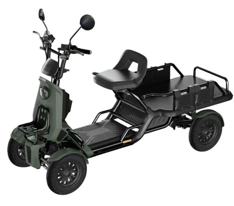 オリーブ｜56万9800円の“走る軽トラ”が楽天市場に登場！ 免許・車検不要で30kg積載、四輪特定小型原付「ブレイズ イーカーゴ」