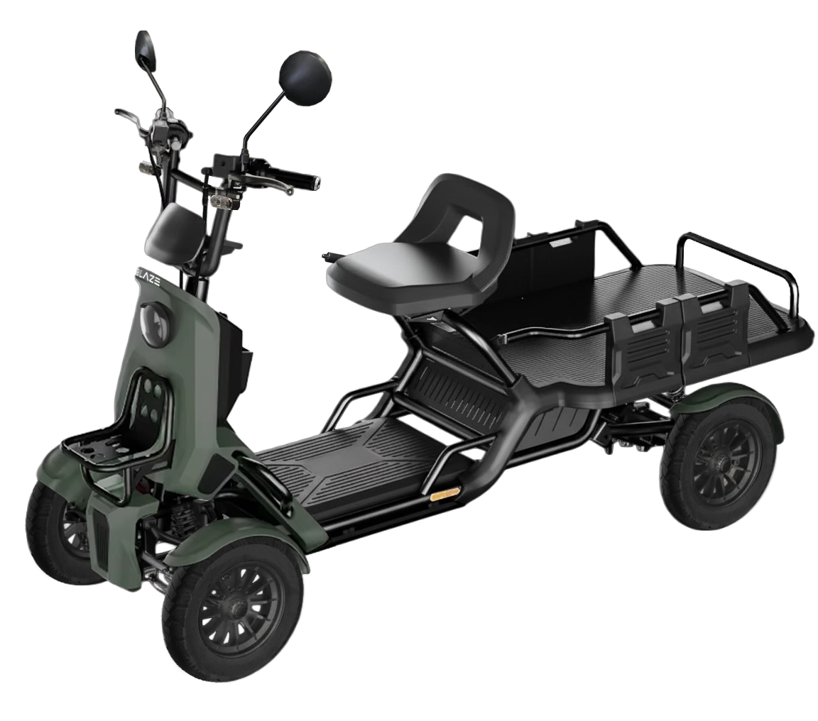 オリーブ｜56万9800円の“走る軽トラ”が楽天市場に登場！ 免許・車検不要で30kg積載、四輪特定小型原付「ブレイズ イーカーゴ」