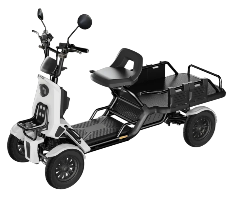 ホワイト｜56万9800円の“走る軽トラ”が楽天市場に登場！ 免許・車検不要で30kg積載、四輪特定小型原付「ブレイズ イーカーゴ」