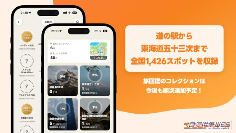 ココドライブ!|休日のお出かけドライブがエンタメに!アプリ「ココドライブ!」の新機能「旅図鑑」でのスタンプ集めが楽しすぎる