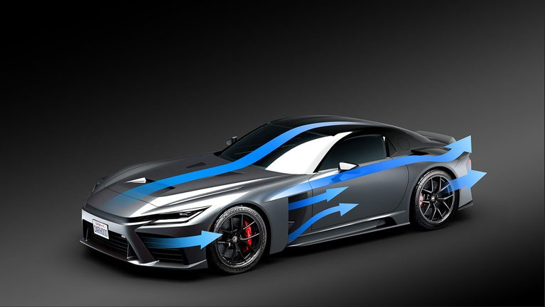 TOYOTA GR GT (PROTOTYPE) エアロダイナミクスイメージ|【最新】GR GTが公道走行! 2027年登場予定の実力を解説