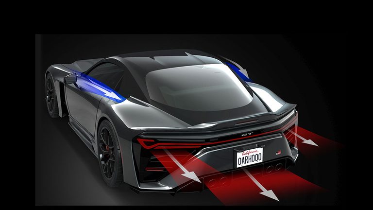 TOYOTA GR GT (PROTOTYPE) エアロダイナミクスイメージ｜【最新】GR GTが公道走行！ 2027年登場予定の実力を解説