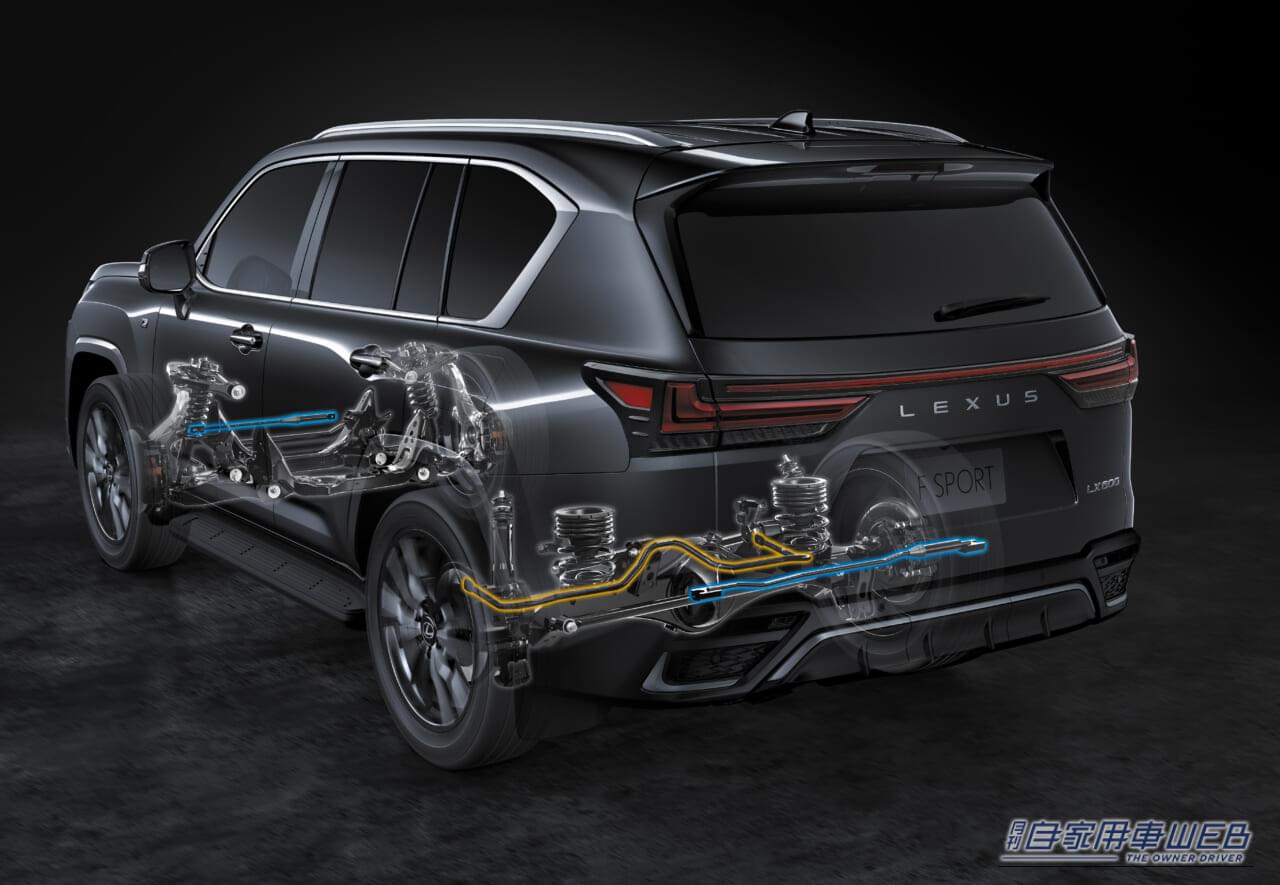 レクサスLX｜レクサス最高峰SUV「LX」が一部改良。ステアリングやサスペンションのチューニングを見直し、「F SPORT」を新たにラインアップ