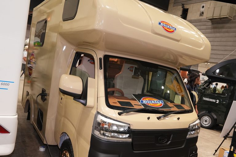 Dickies-branded mini-truck camper shown in Yokohama costs up to ¥8.68 million