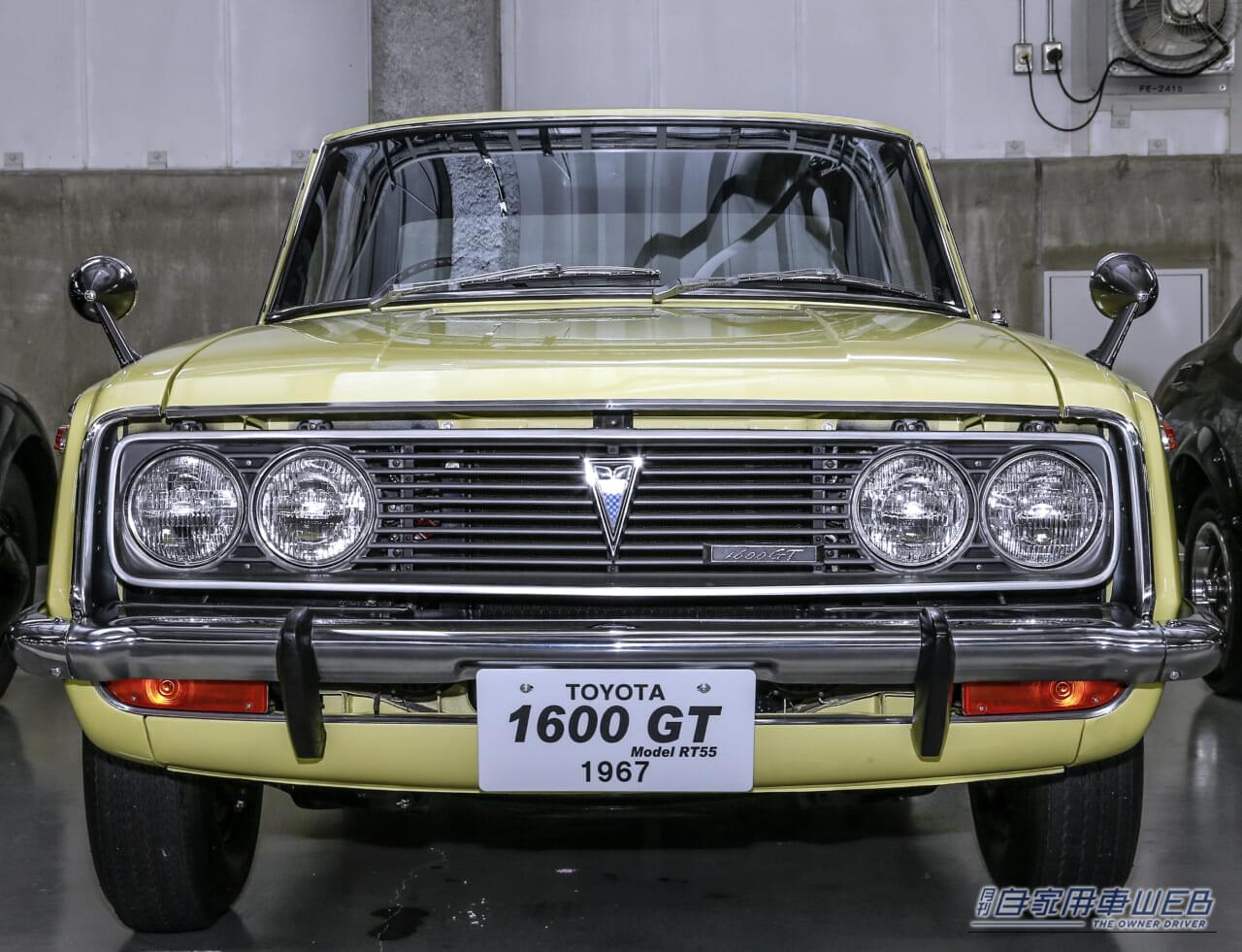 フロントデザインは1600GTとすぐにわかるエンブレムが奢られている。｜「似て非なるもの…。59年前に登場した“コロナ”の皮を被った狼」レーシングスペック・ヤマハDOHCを搭載した【トヨタ1600GT】の凄さ