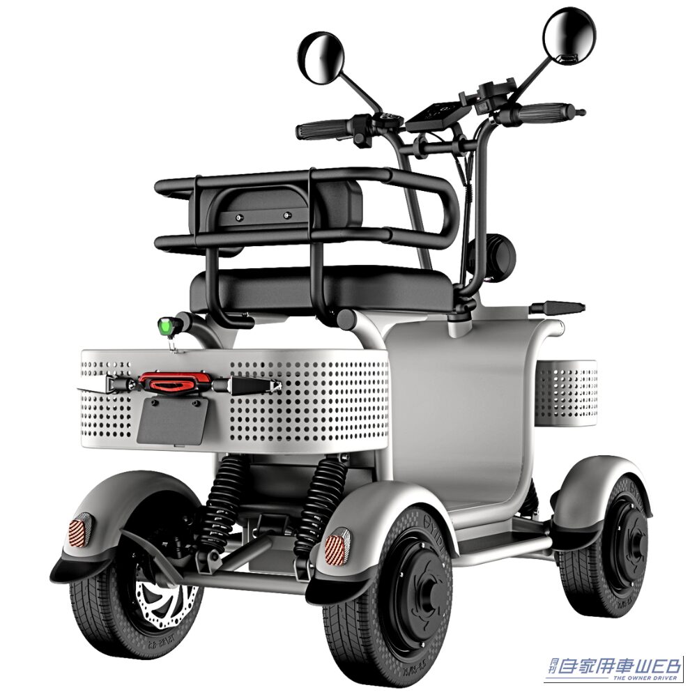 ｜「42万8000円」「収納約72L・耐荷重150kg」「家庭用コンセントで充電」免許返納後もこれなら乗れる！ 国の基準をクリアした4輪EV「エレポーター」